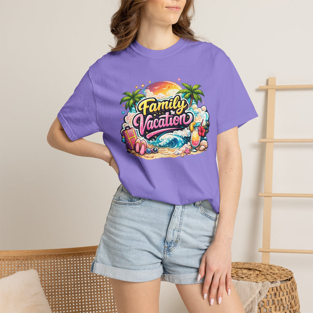 Family Vacation T-Shirt — Tropical Beach Graphic Tee