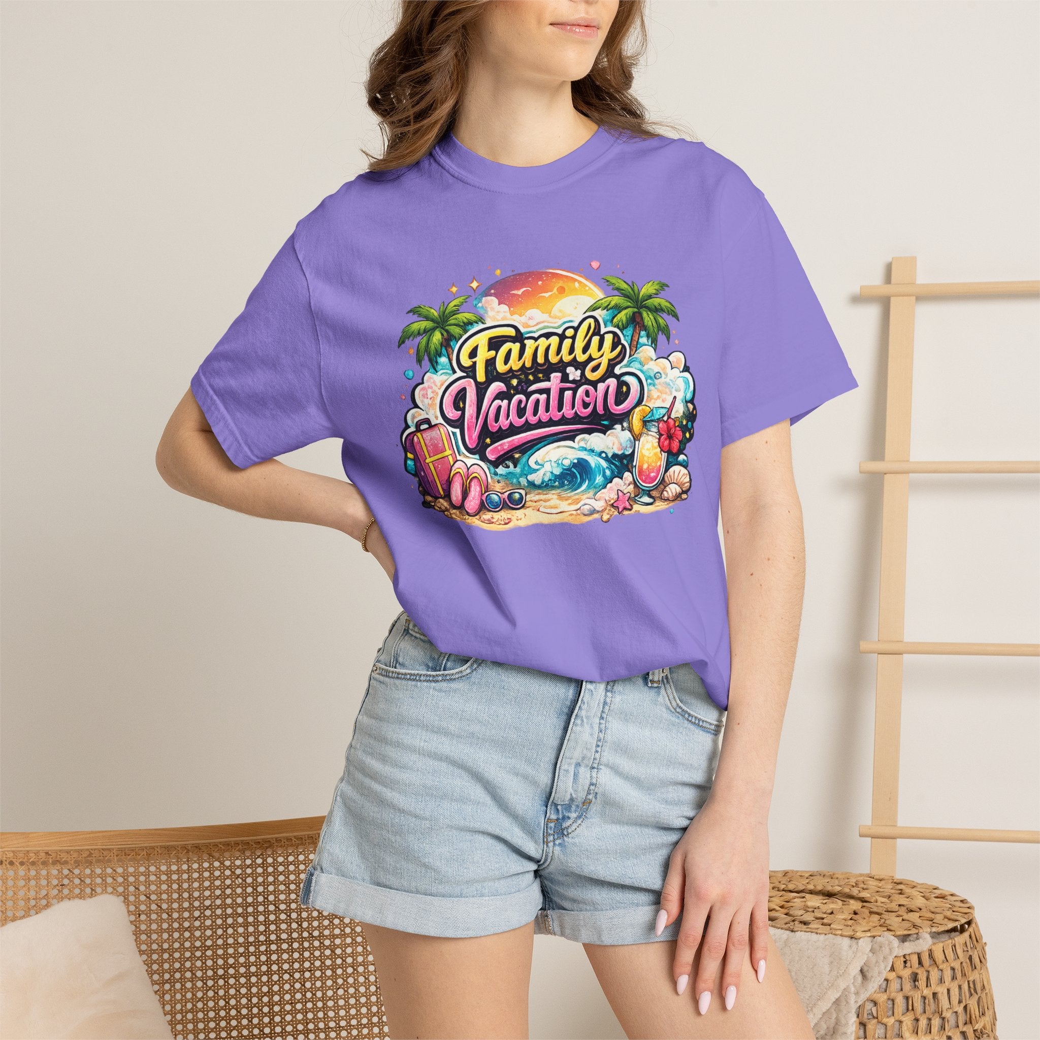 Family Vacation T-Shirt — Tropical Beach Graphic Tee