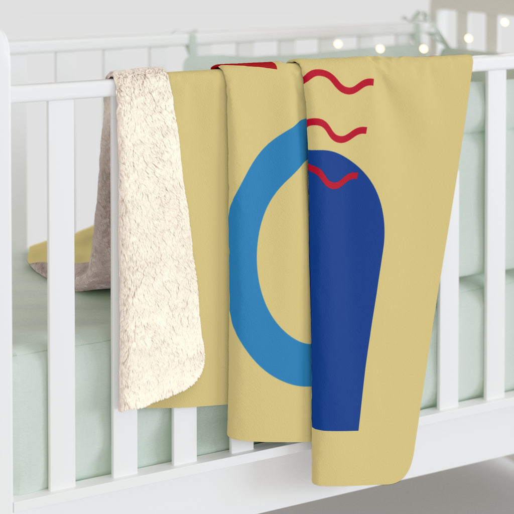 Patriotic Abstract Sherpa Fleece Blanket — Modern America Design