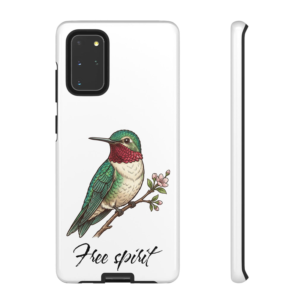 Hummingbird 'Free Spirit' Tough Phone Case — Protective Floral Bird Design