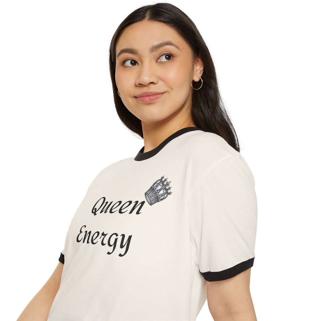 Queen Energy Ringer T-Shirt – Feminine Crown Graphic Tee
