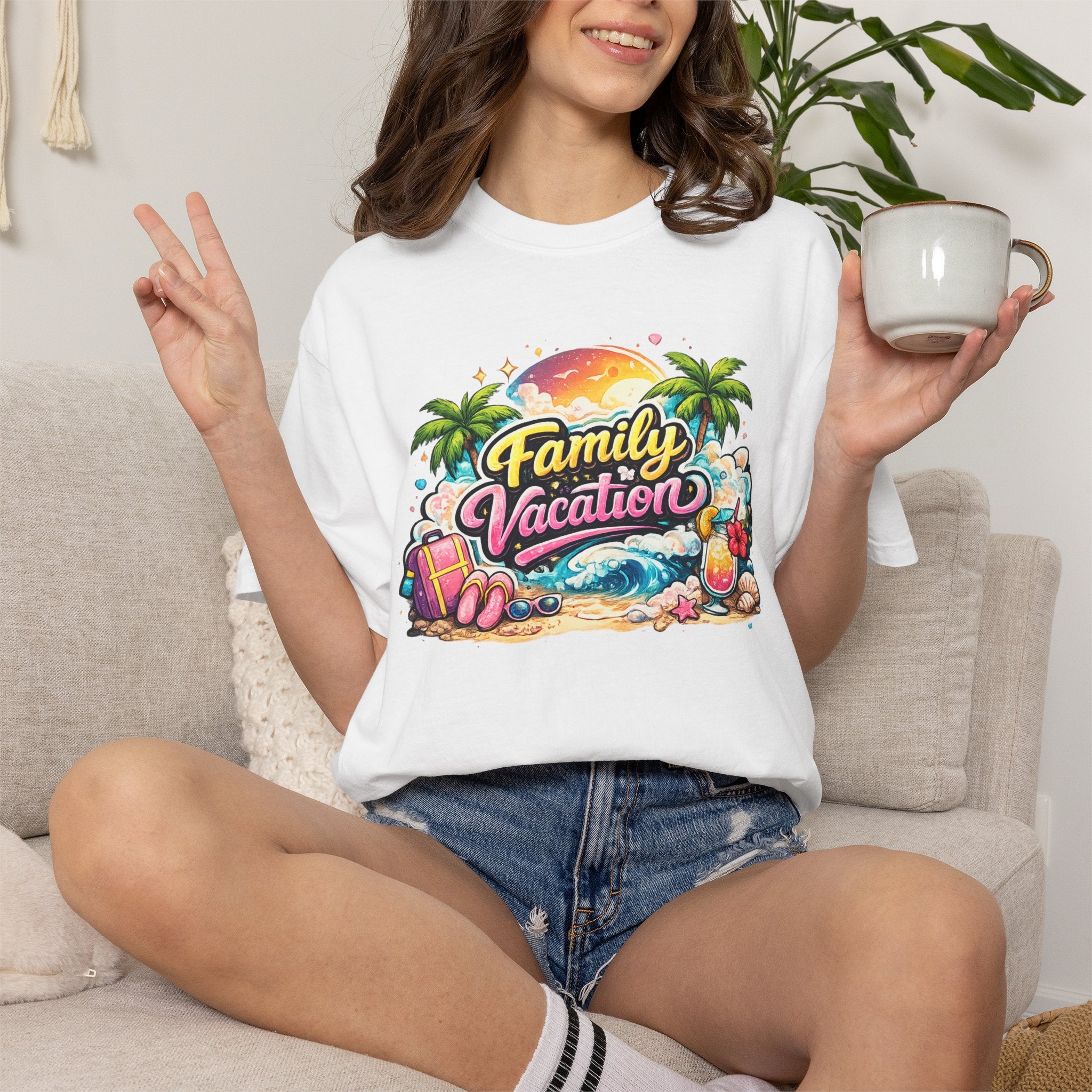 Family Vacation T-Shirt — Tropical Beach Graphic Tee