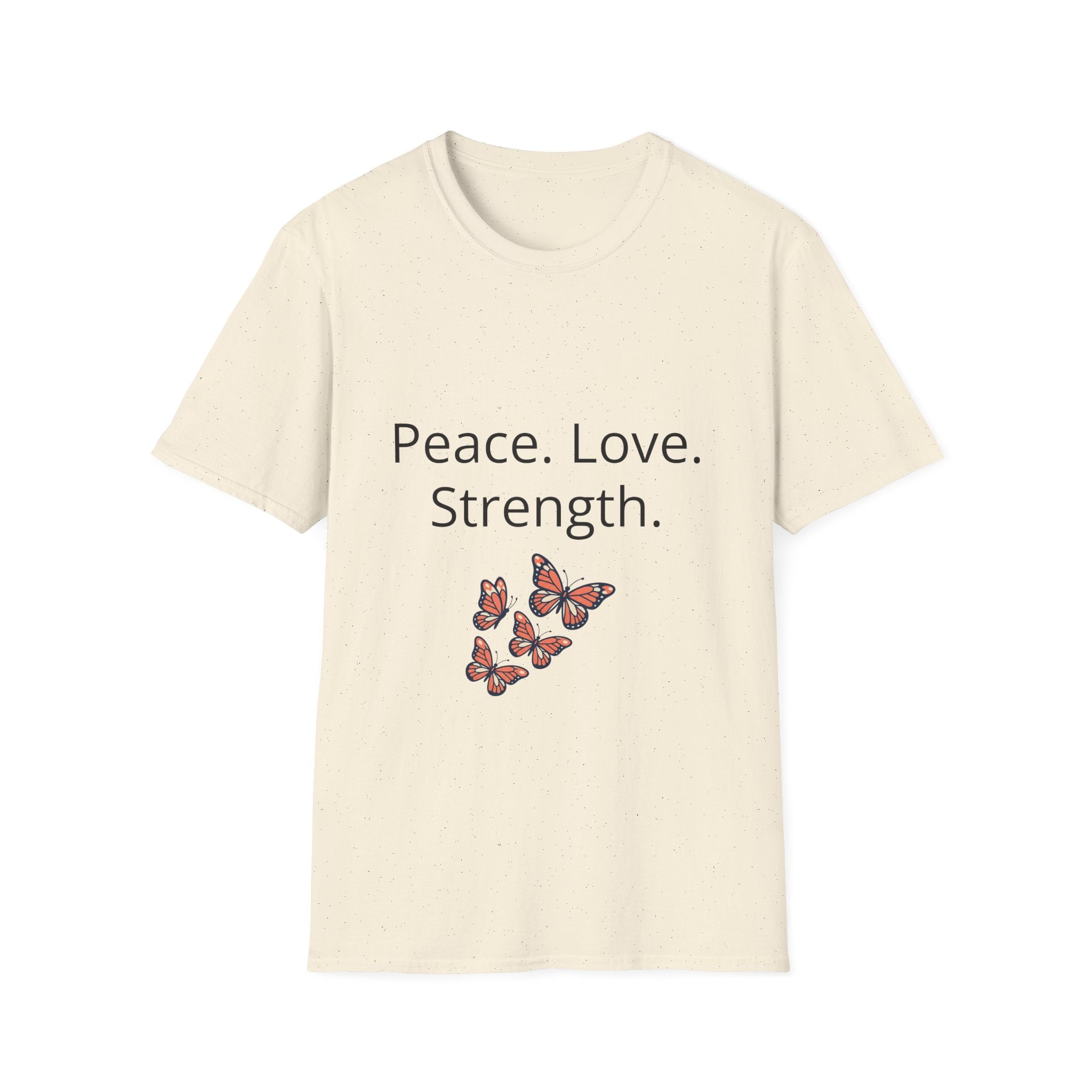 Peace. Love. Strength. Butterfly Graphic T-Shirt