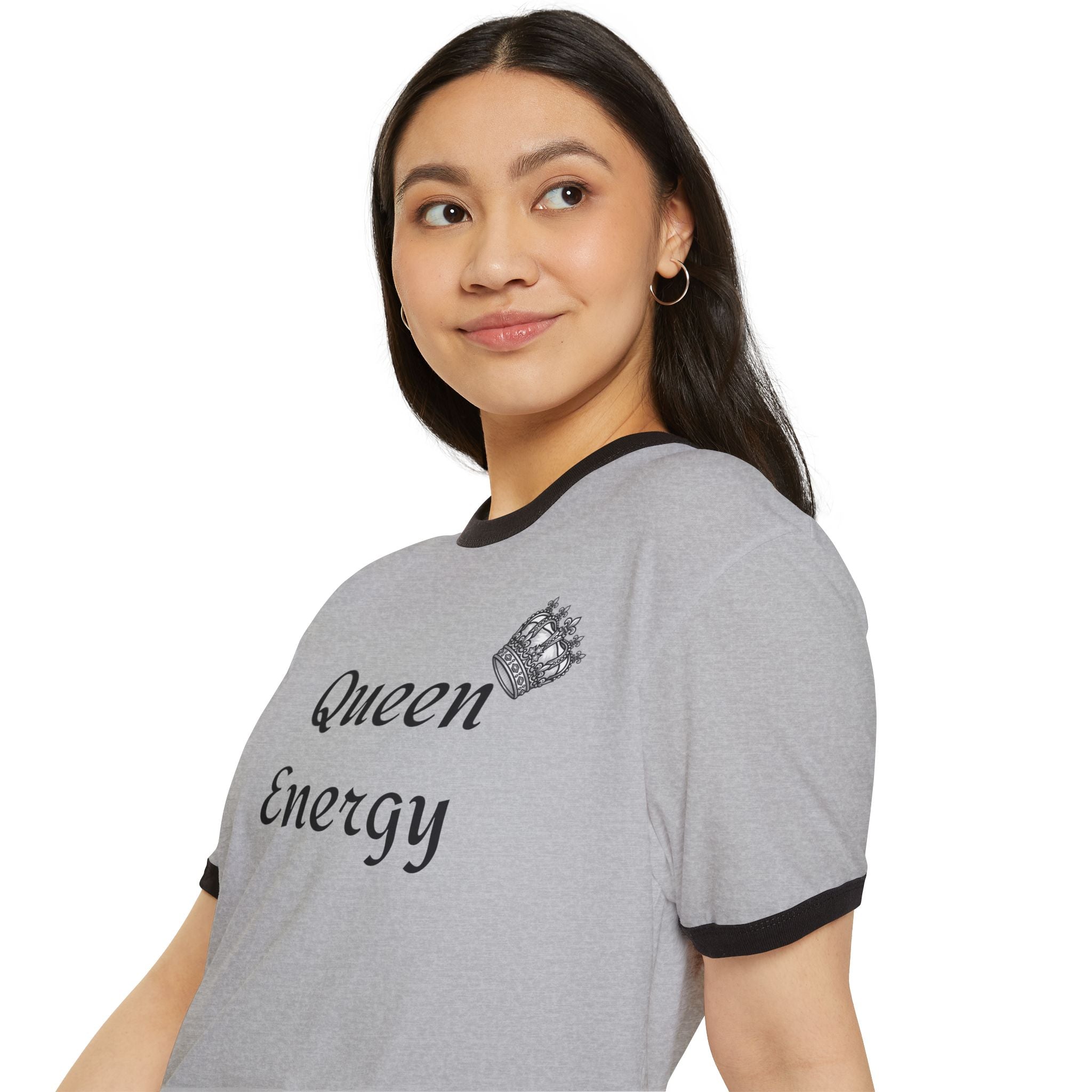 Queen Energy Ringer T-Shirt – Feminine Crown Graphic Tee