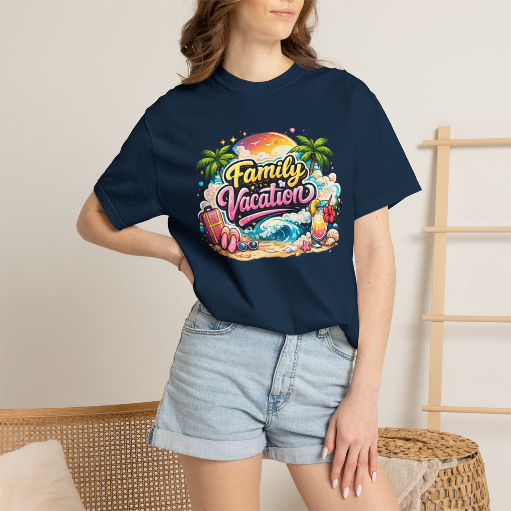 Family Vacation T-Shirt — Tropical Beach Graphic Tee