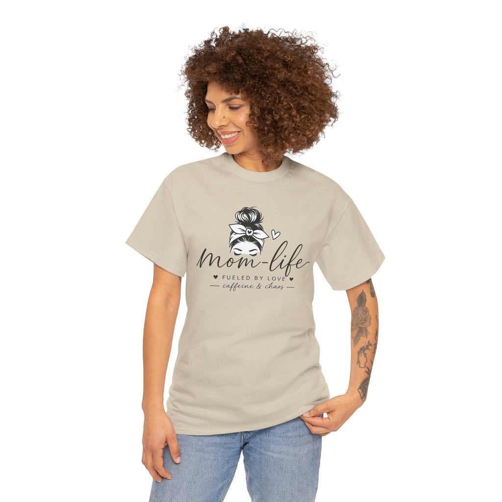 Mom Life T-Shirt — “Mom Life: Fueled by Love, Caffeine & Chaos” Graphic Tee