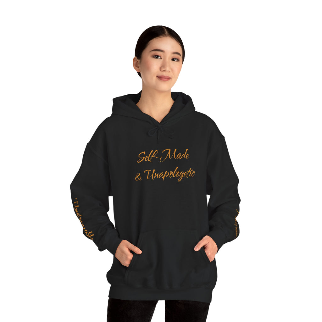 "Self-Made & Unapologetic" Hoodie — Empowerment Graphic Pullover