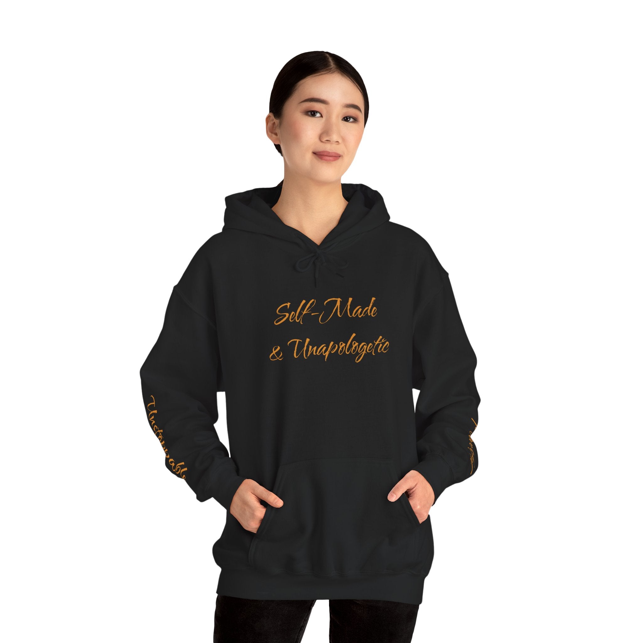 "Self-Made & Unapologetic" Hoodie — Empowerment Graphic Pullover