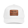 World's Best Mom Leather Patch Baseball Cap — Mother's Day Gift