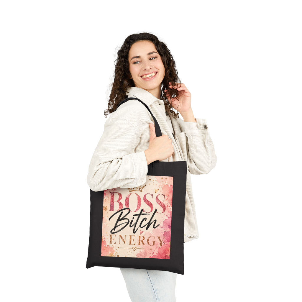 Boss Bitch Energy Tote Bag — Empowering Women's Canvas Shopper