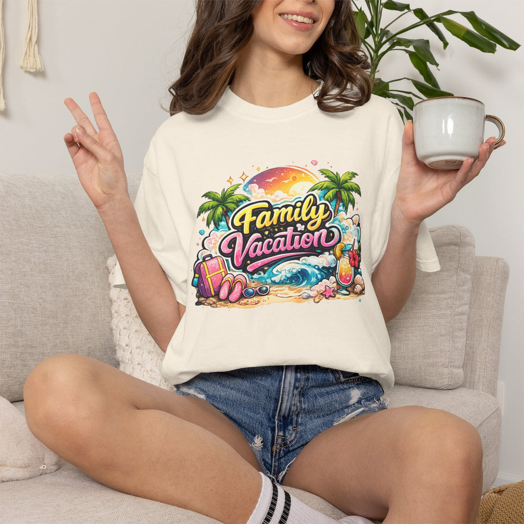 Family Vacation T-Shirt — Tropical Beach Graphic Tee