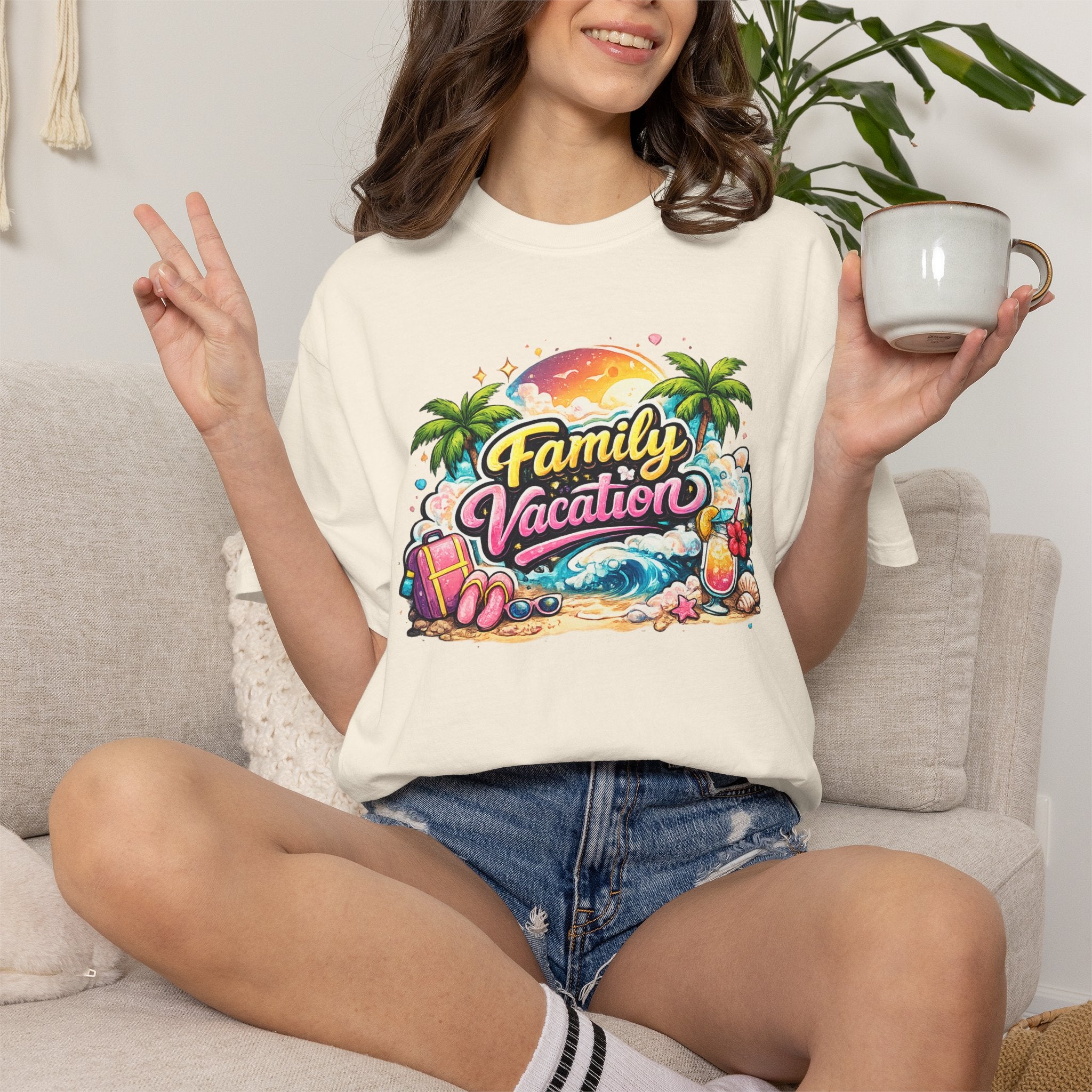 Family Vacation T-Shirt — Tropical Beach Graphic Tee
