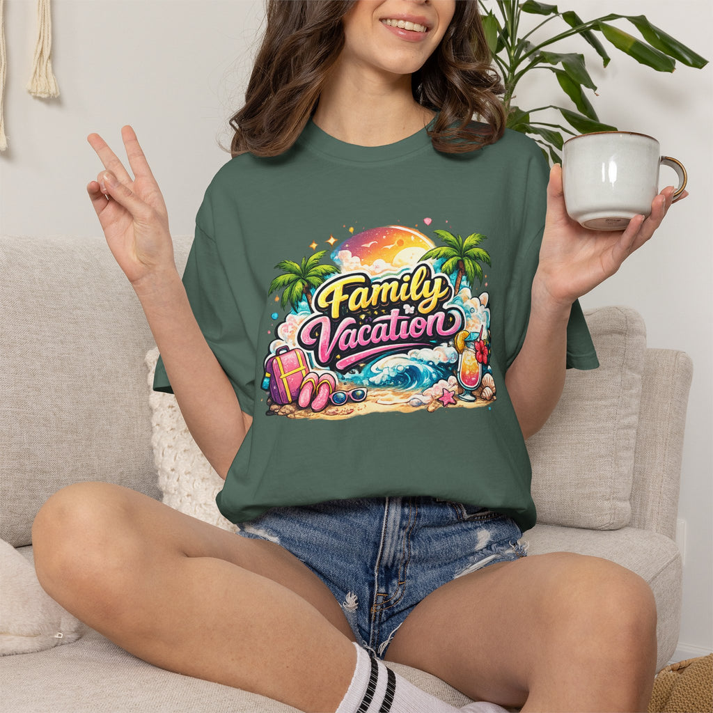 Family Vacation T-Shirt — Tropical Beach Graphic Tee