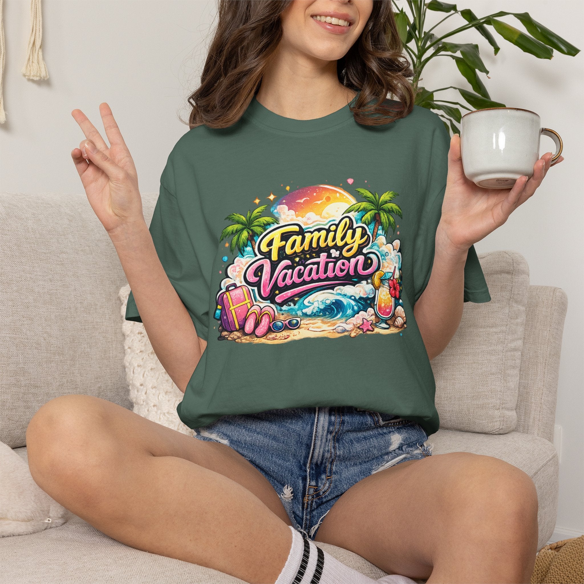 Family Vacation T-Shirt — Tropical Beach Graphic Tee