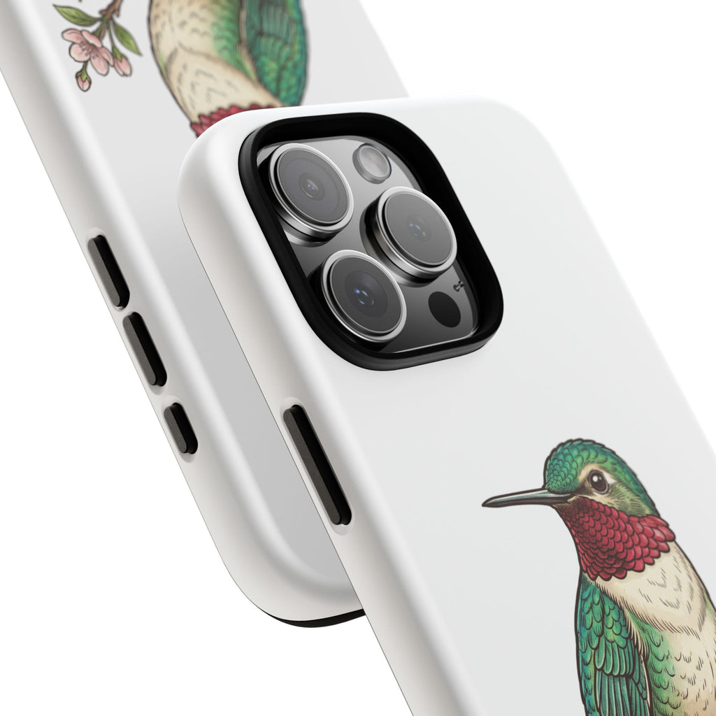 Hummingbird 'Free Spirit' Tough Phone Case — Protective Floral Bird Design