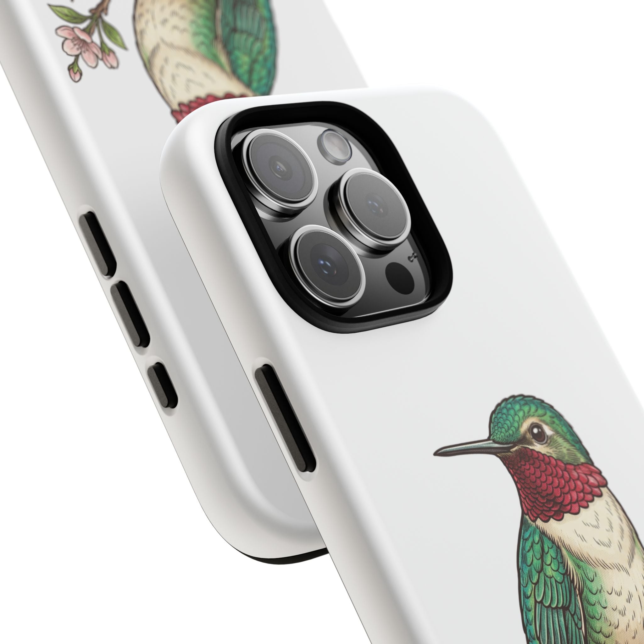 Hummingbird 'Free Spirit' Tough Phone Case — Protective Floral Bird Design