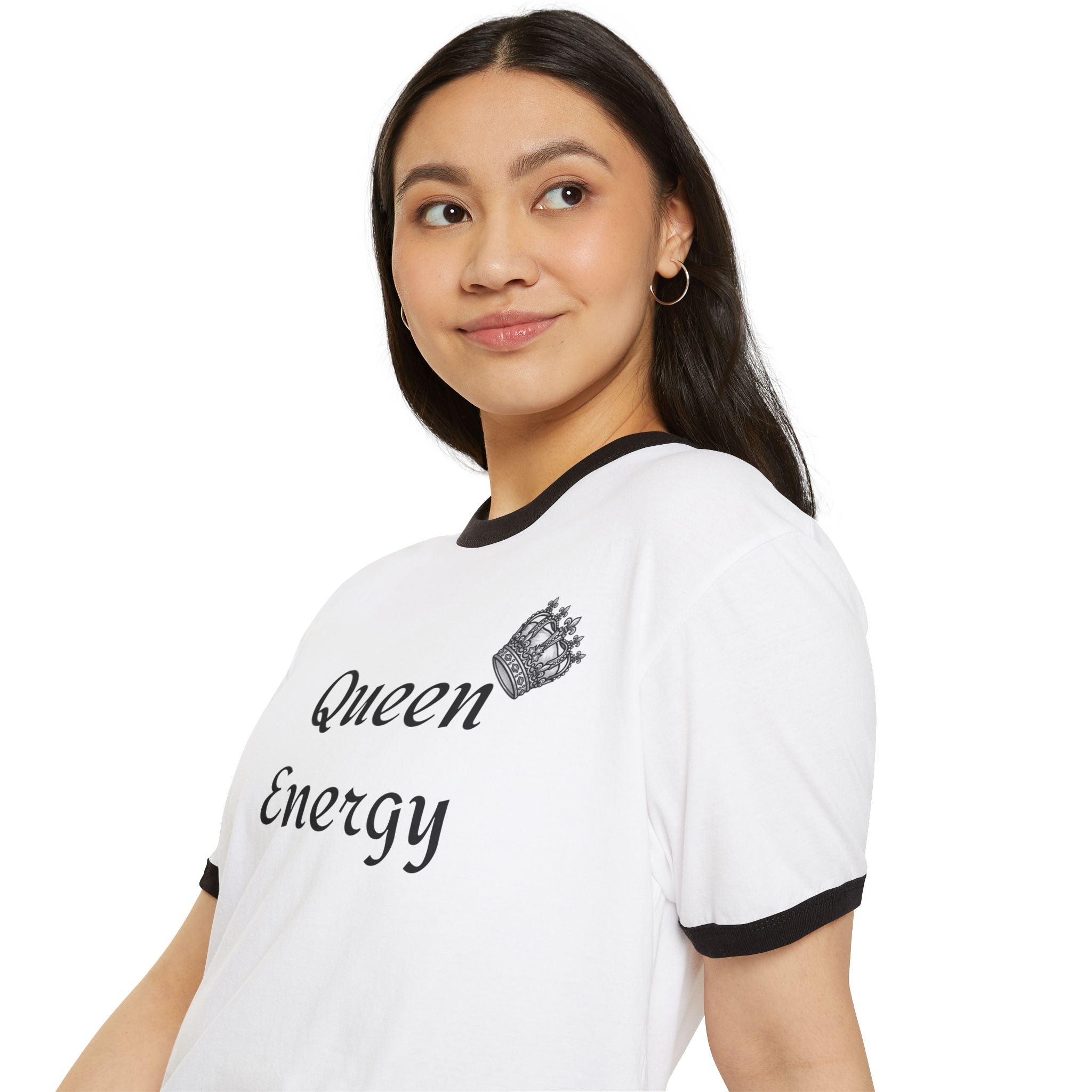 Queen Energy Ringer T-Shirt – Feminine Crown Graphic Tee