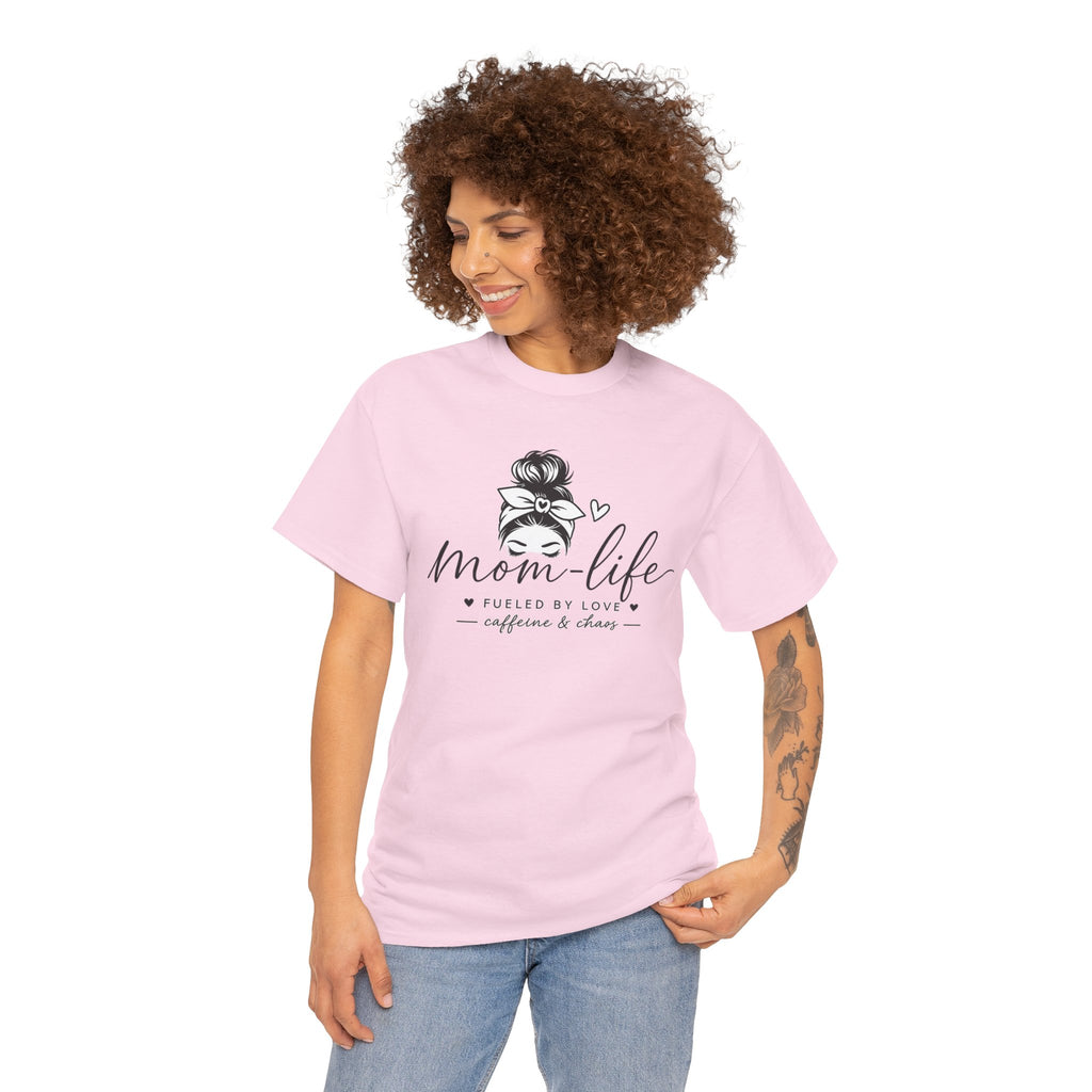 Mom Life T-Shirt — “Mom Life: Fueled by Love, Caffeine & Chaos” Graphic Tee