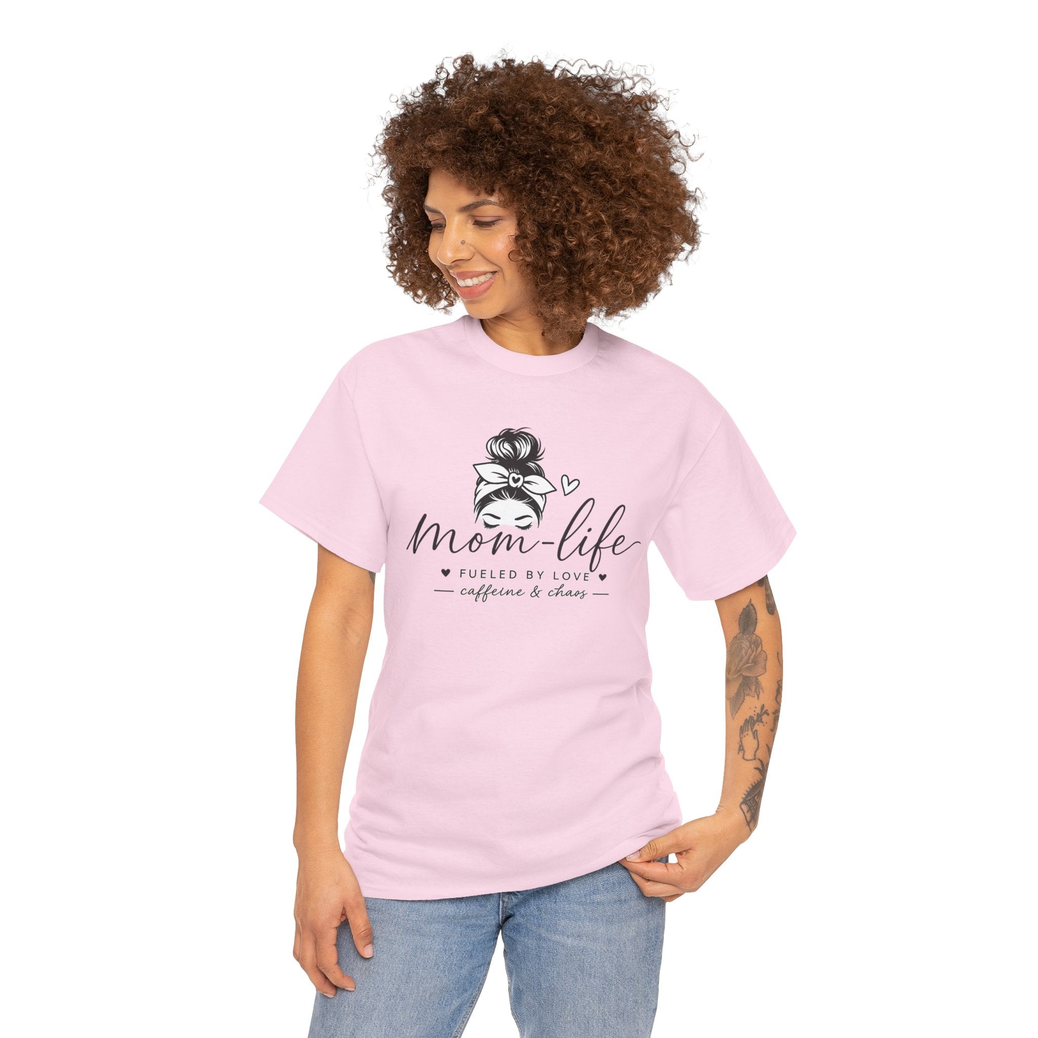 Mom Life T-Shirt — “Mom Life: Fueled by Love, Caffeine & Chaos” Graphic Tee
