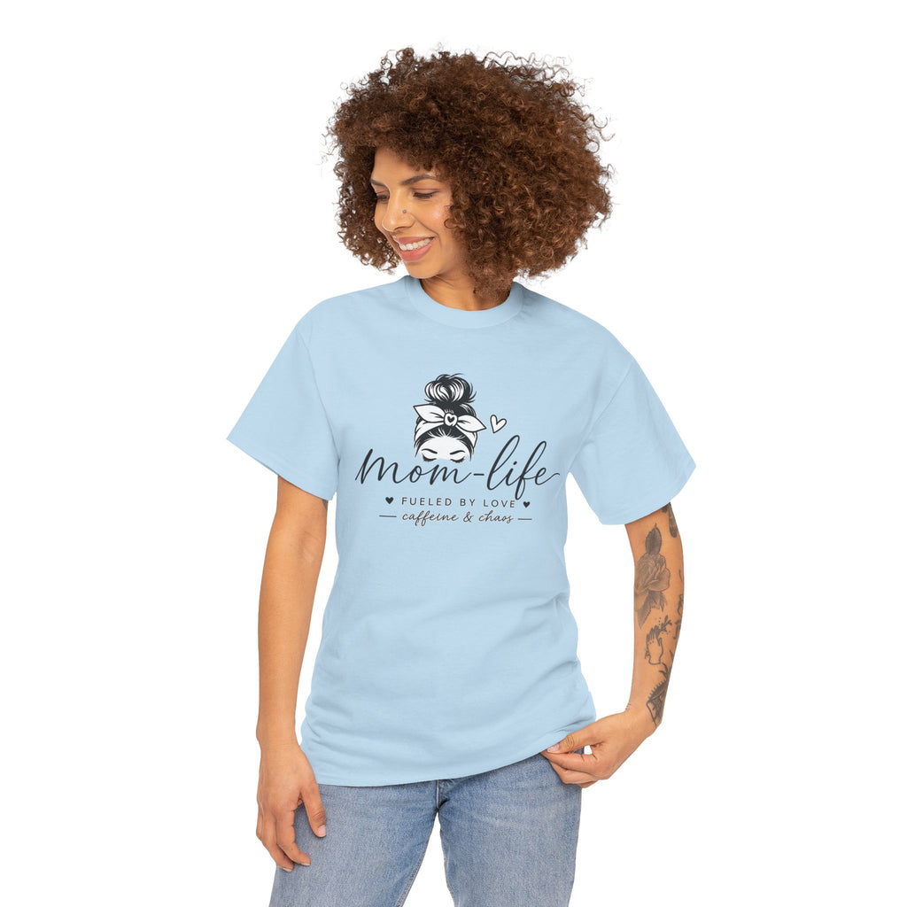 Mom Life T-Shirt — “Mom Life: Fueled by Love, Caffeine & Chaos” Graphic Tee