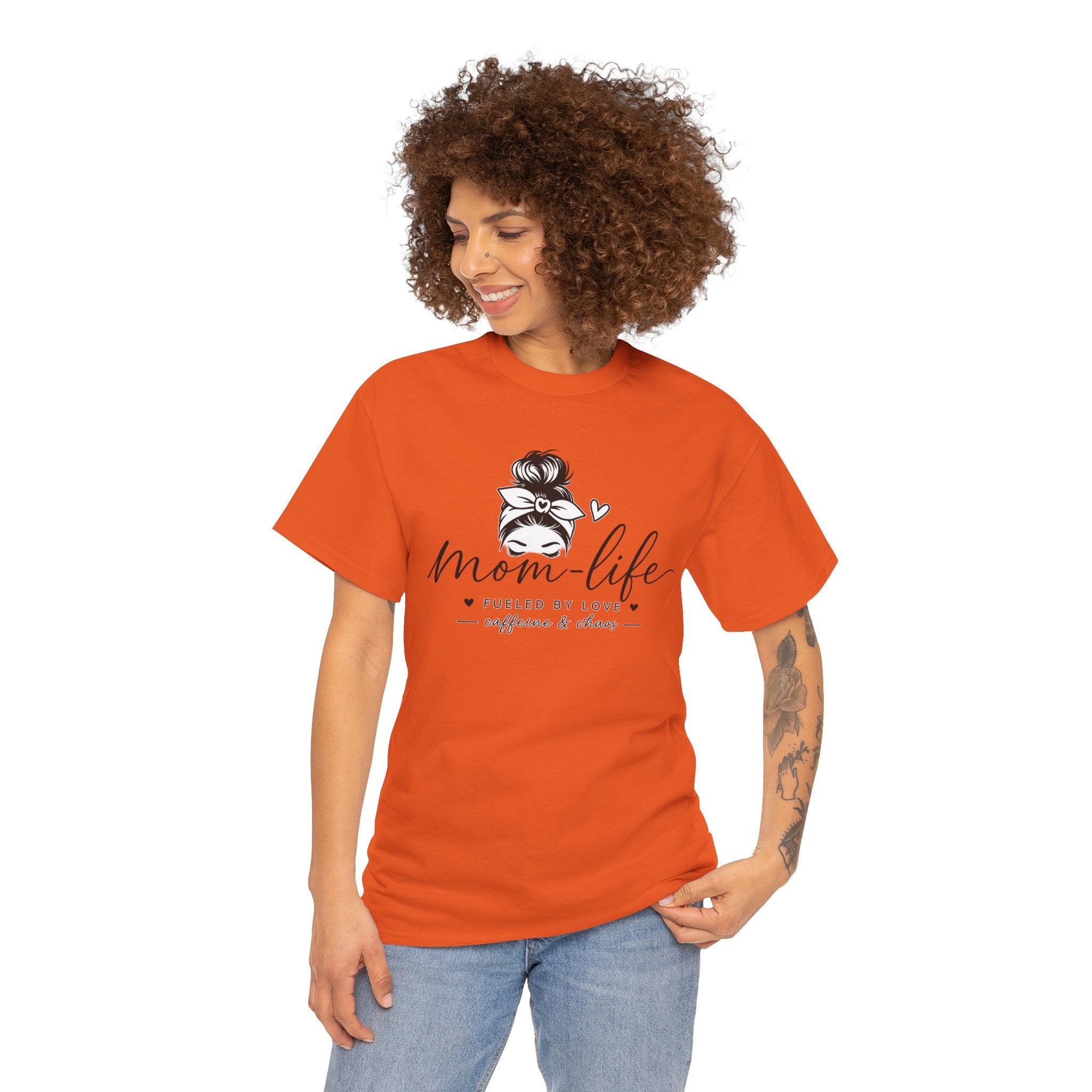 Mom Life T-Shirt — “Mom Life: Fueled by Love, Caffeine & Chaos” Graphic Tee