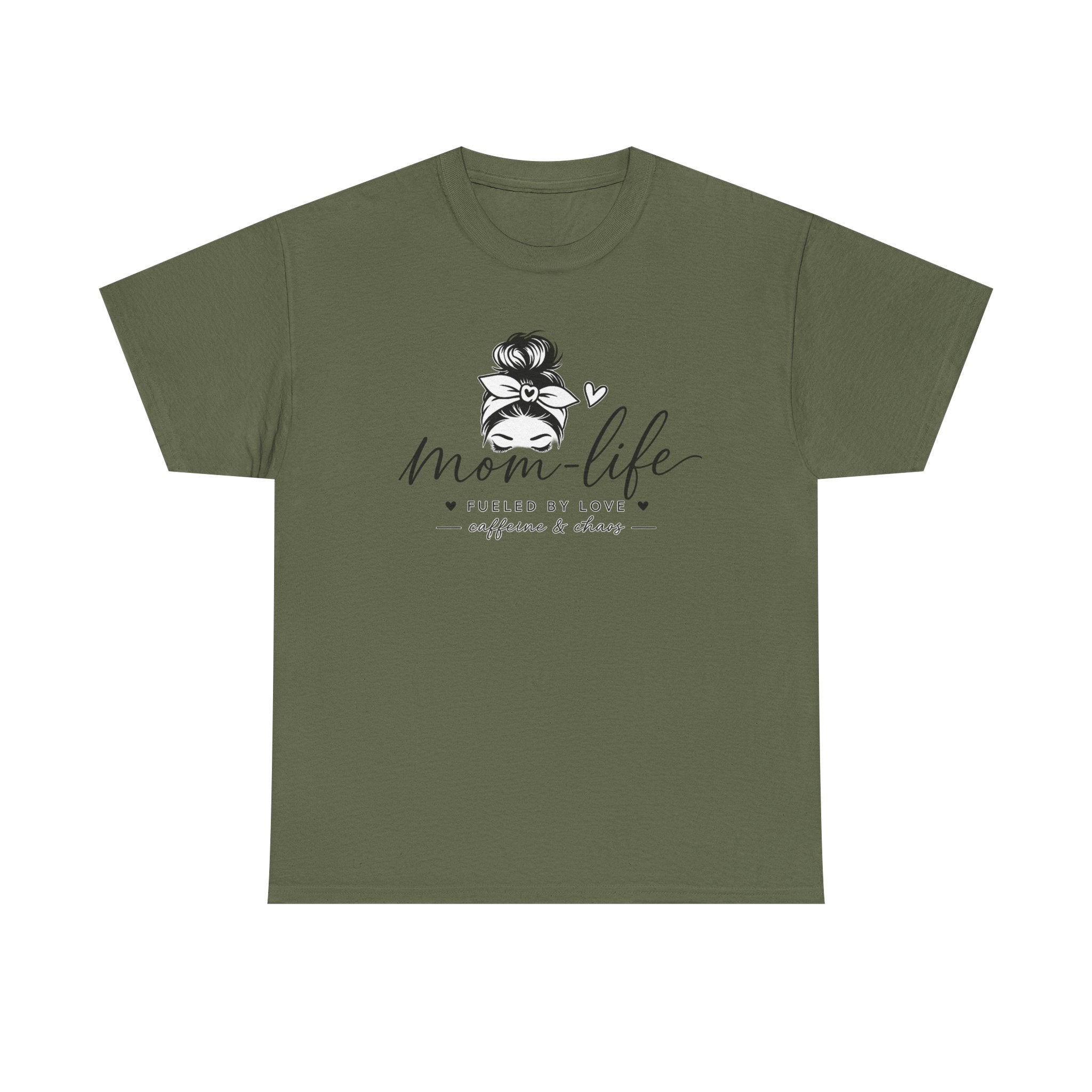 Mom Life T-Shirt — “Mom Life: Fueled by Love, Caffeine & Chaos” Graphic Tee