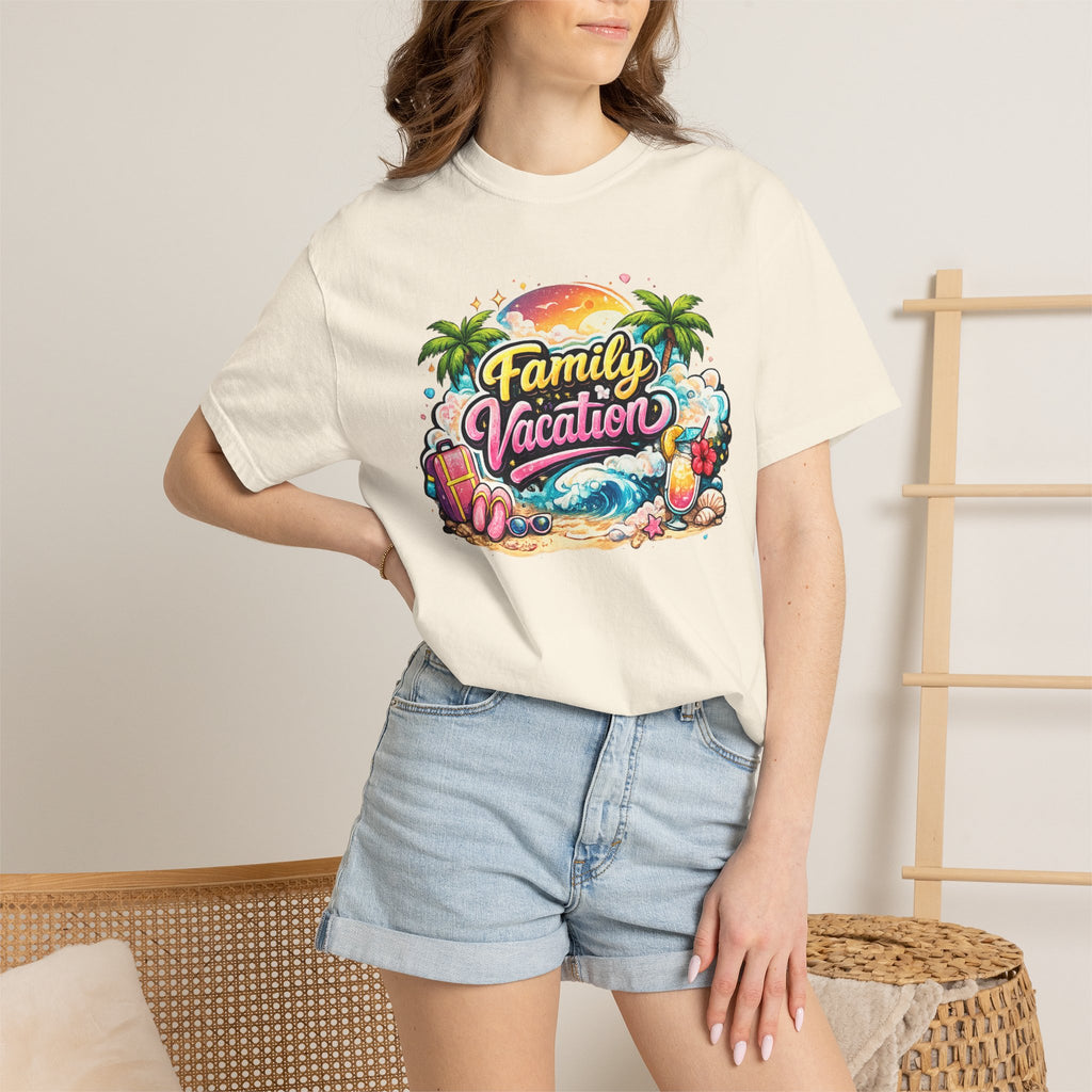 Family Vacation T-Shirt — Tropical Beach Graphic Tee