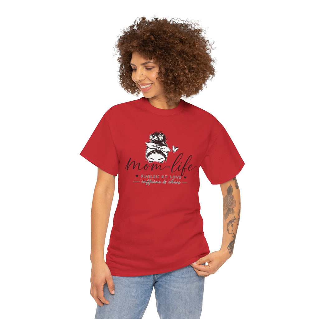 Mom Life T-Shirt — “Mom Life: Fueled by Love, Caffeine & Chaos” Graphic Tee