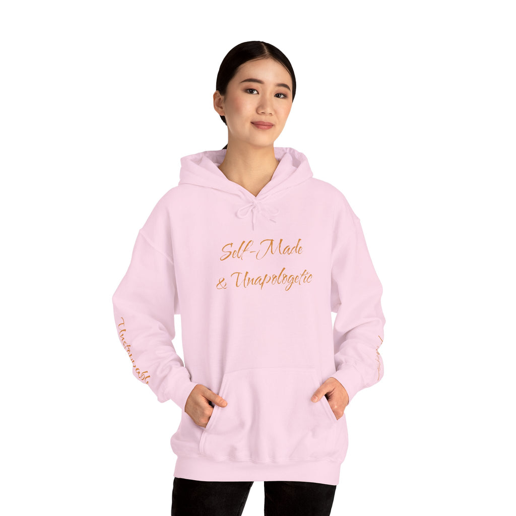 "Self-Made & Unapologetic" Hoodie — Empowerment Graphic Pullover
