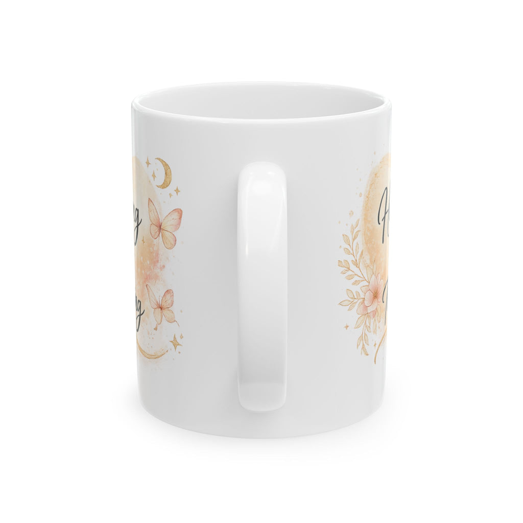Healing Mama Ceramic Mug — Floral Butterfly 'Healing is a Process' Coffee Cup (11oz, 15oz)