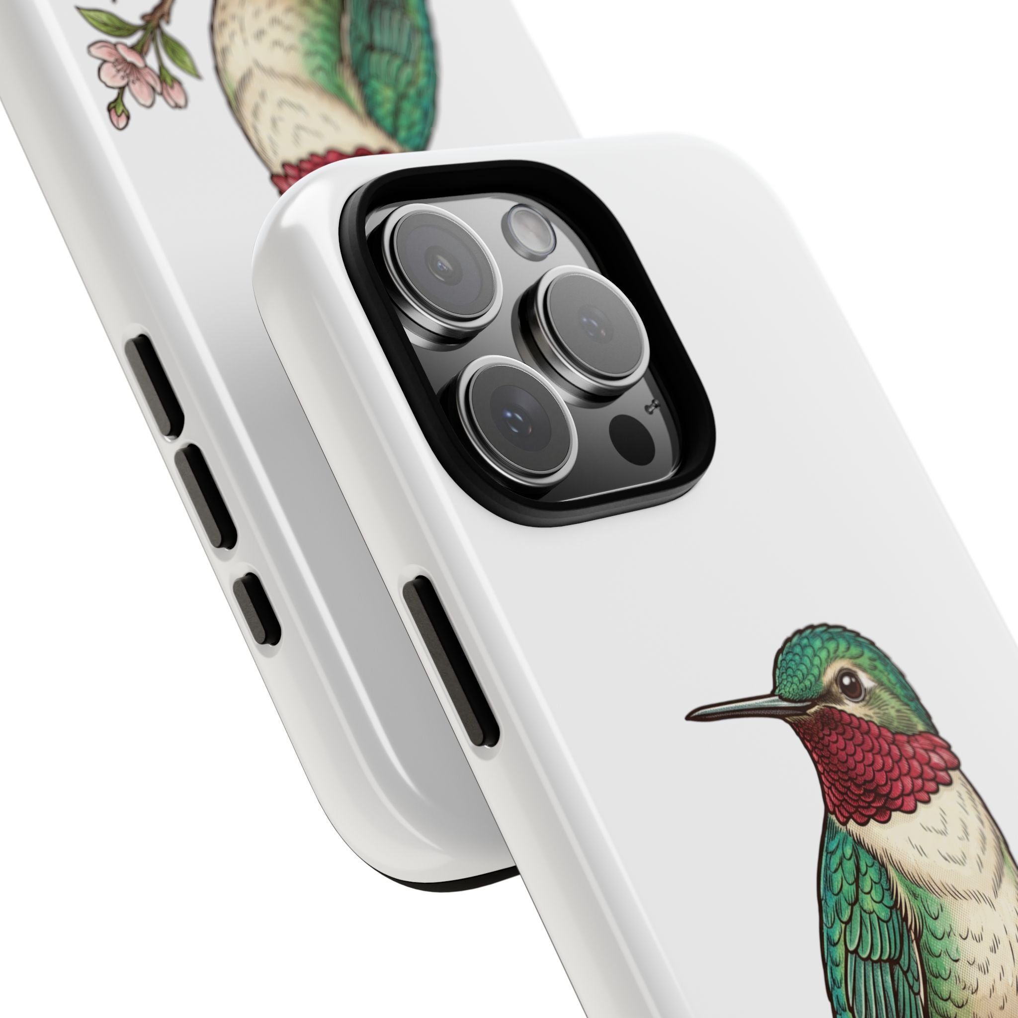 Hummingbird 'Free Spirit' Tough Phone Case — Protective Floral Bird Design