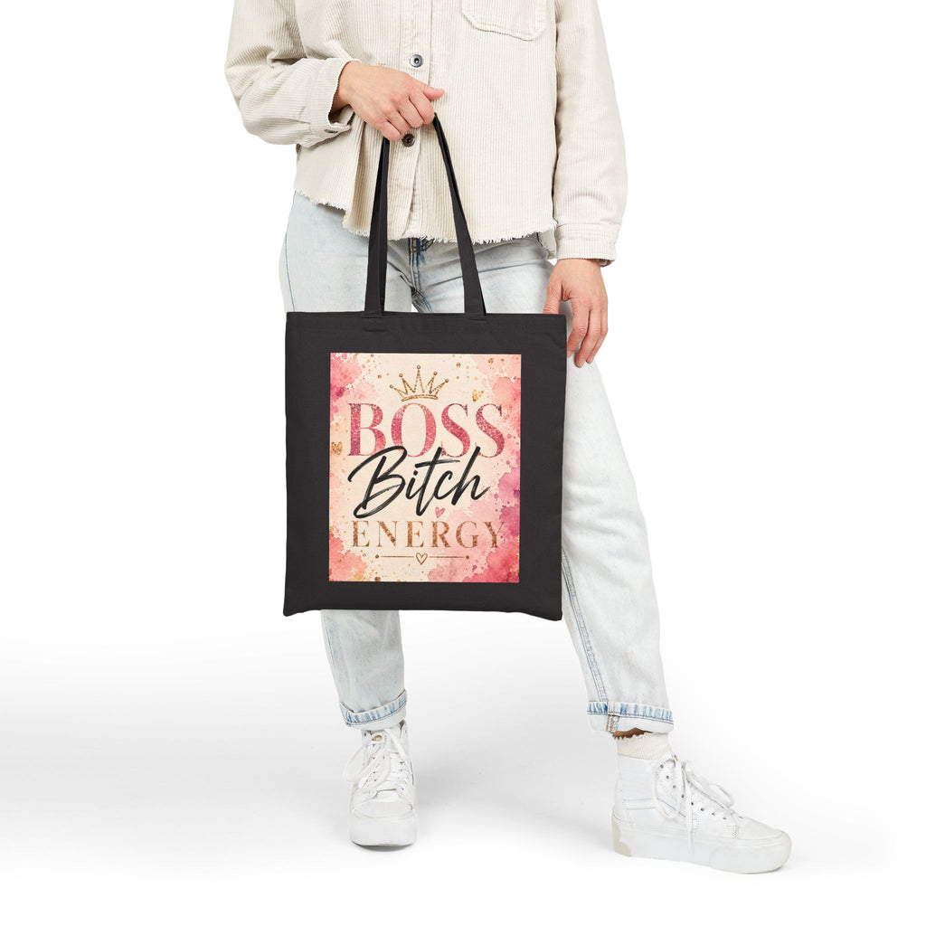 Boss Bitch Energy Tote Bag — Empowering Women's Canvas Shopper