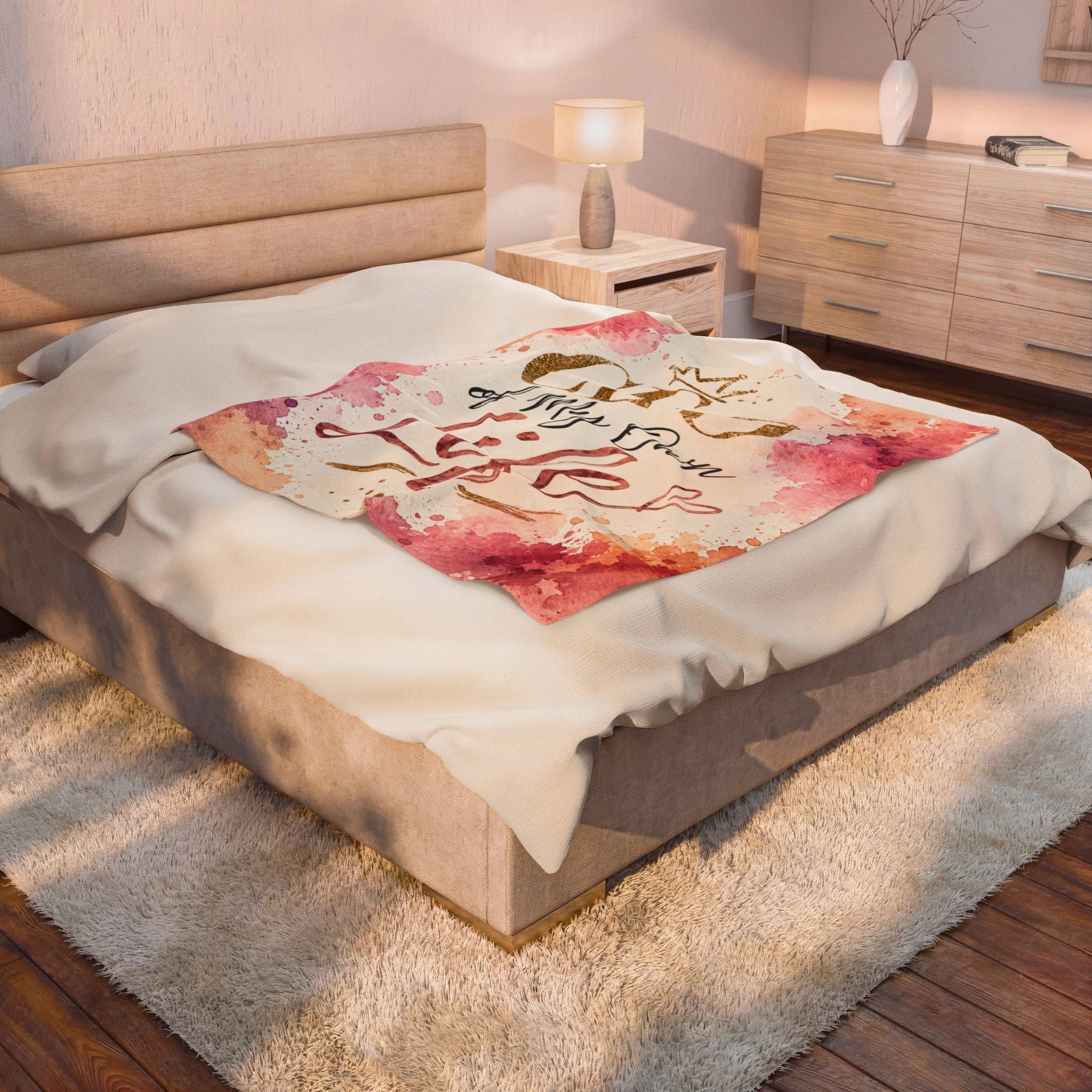 Plush Blanket (Velveteen)— "CEO of My Own Life" Inspirational Throw