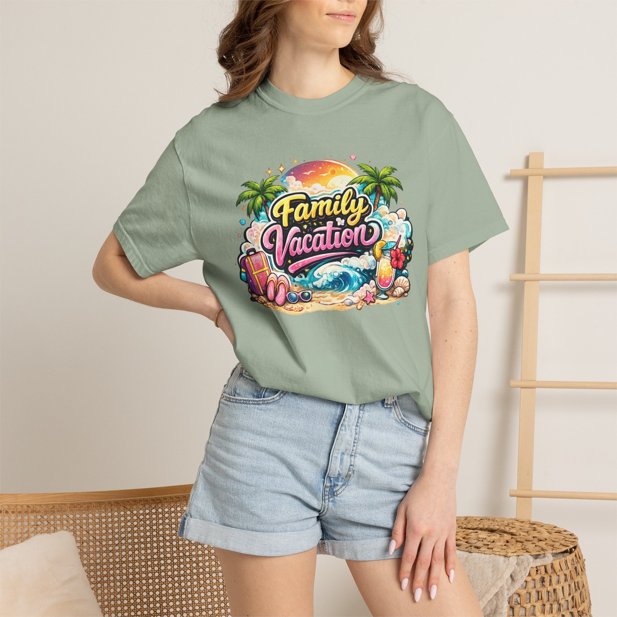 Family Vacation T-Shirt — Tropical Beach Graphic Tee