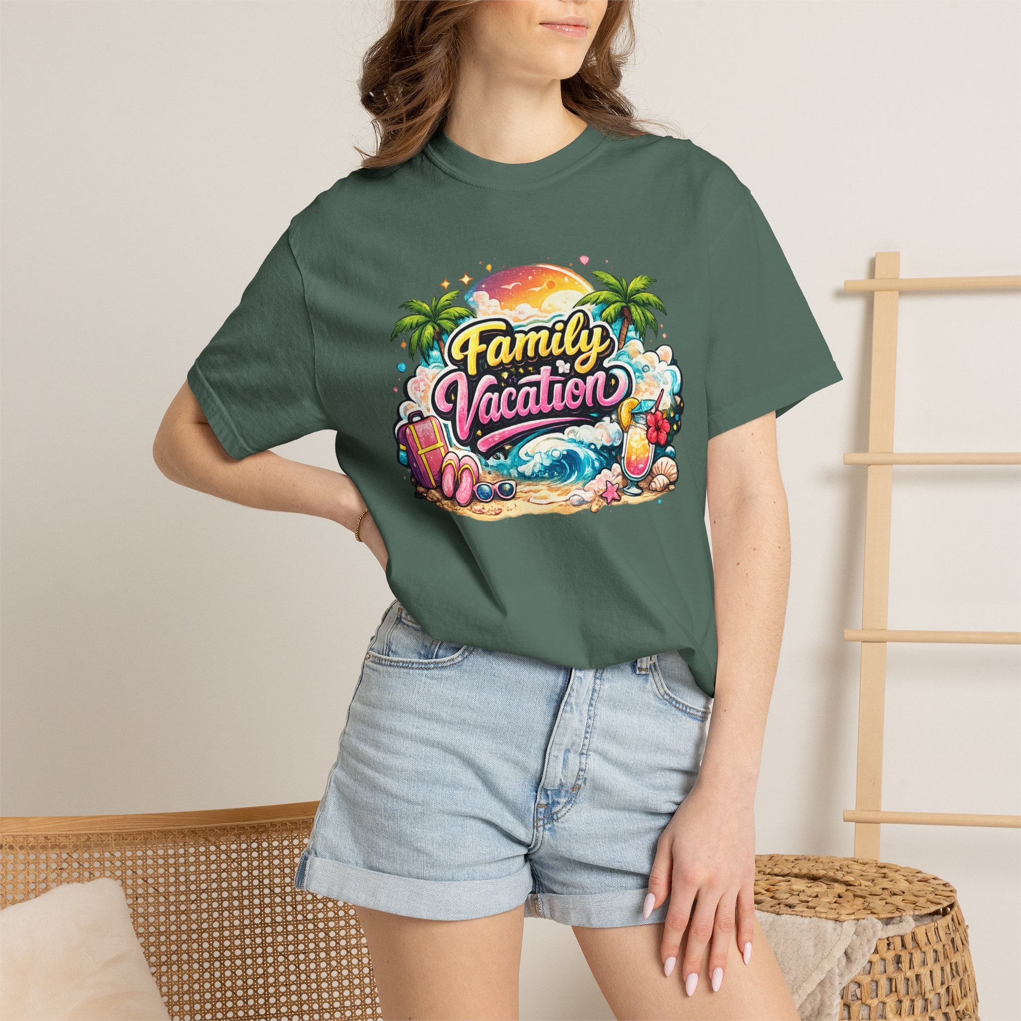 Family Vacation T-Shirt — Tropical Beach Graphic Tee