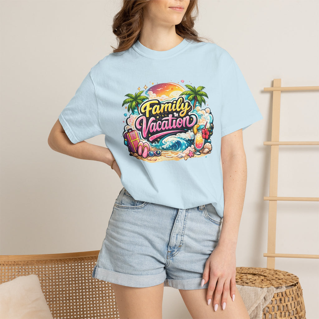 Family Vacation T-Shirt — Tropical Beach Graphic Tee