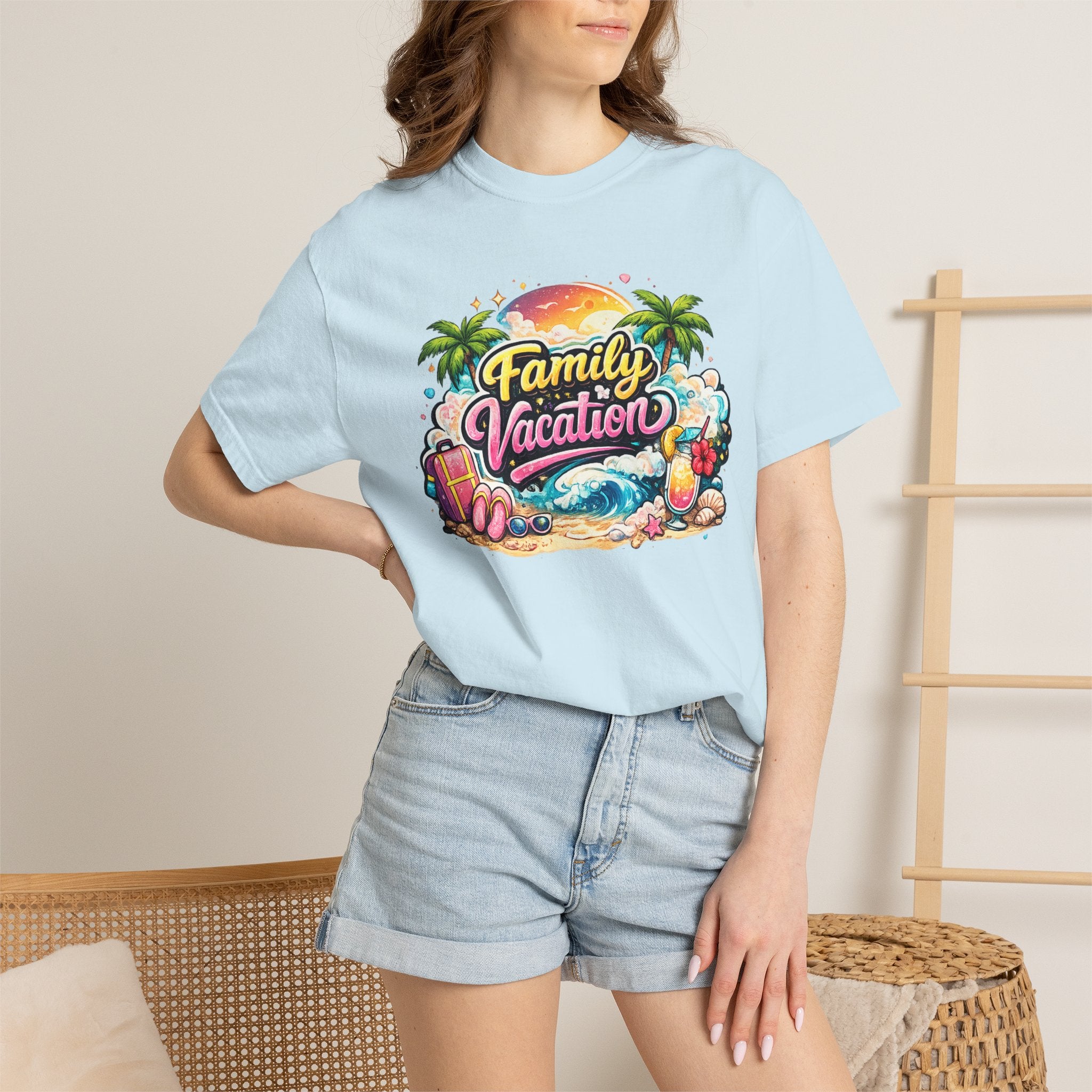 Family Vacation T-Shirt — Tropical Beach Graphic Tee
