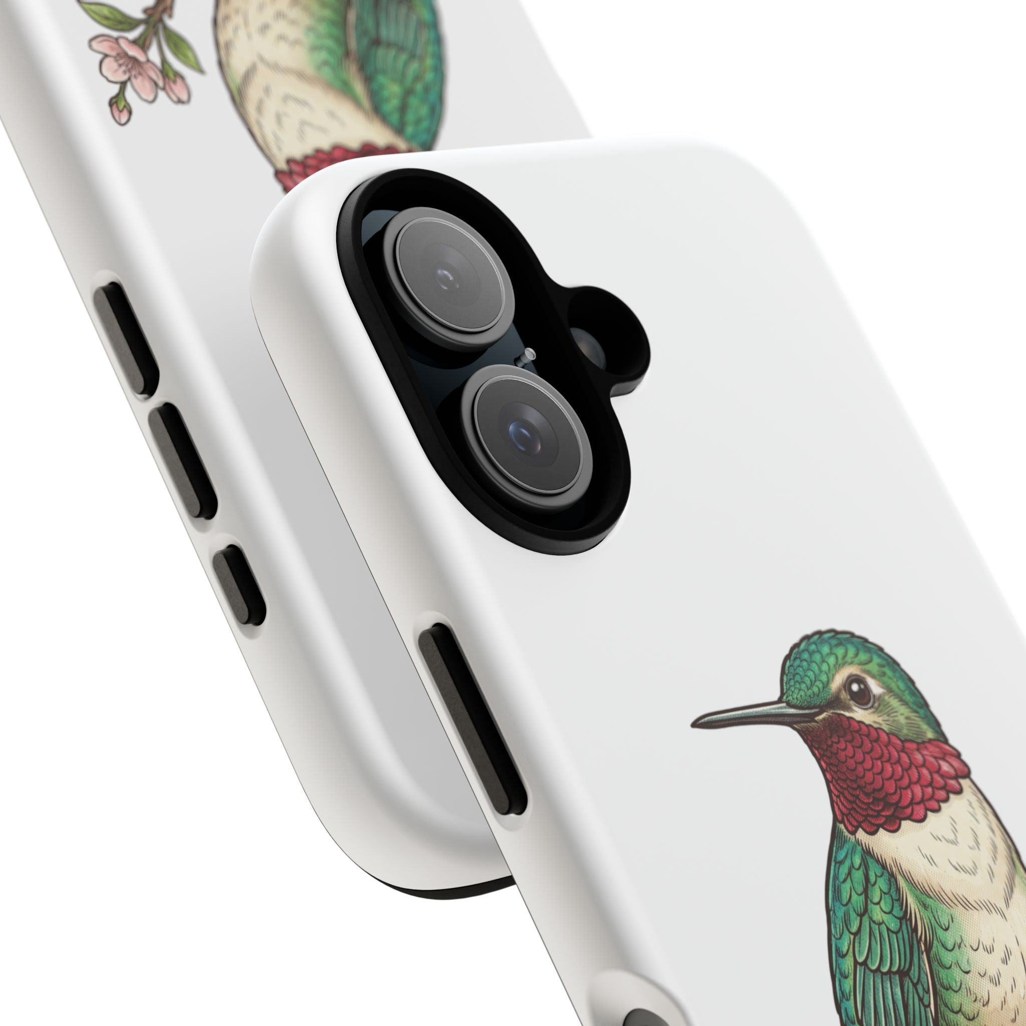 Hummingbird 'Free Spirit' Tough Phone Case — Protective Floral Bird Design