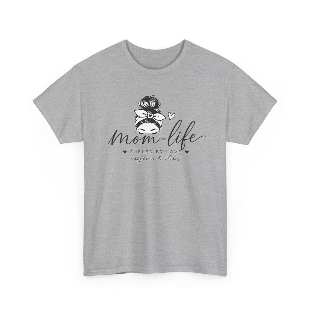 Mom Life T-Shirt — “Mom Life: Fueled by Love, Caffeine & Chaos” Graphic Tee
