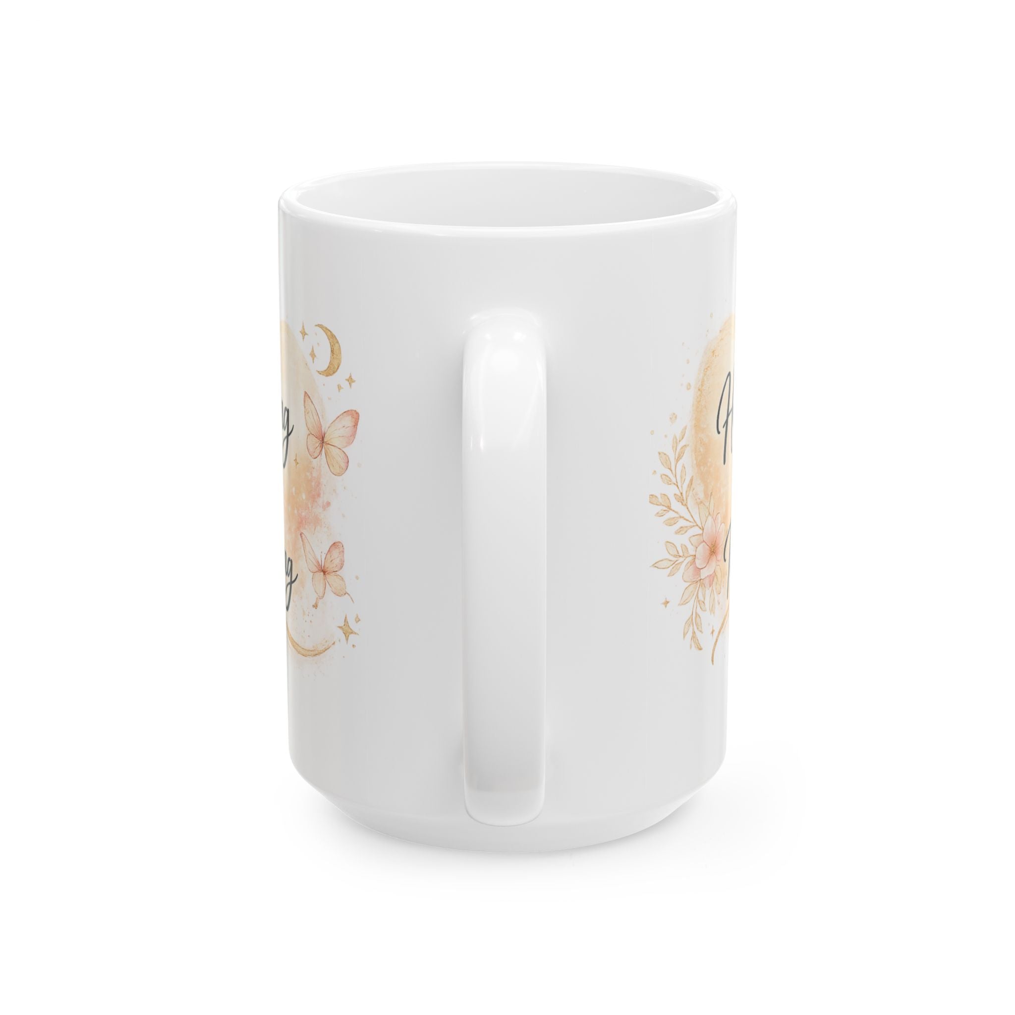 Healing Mama Ceramic Mug — Floral Butterfly 'Healing is a Process' Coffee Cup (11oz, 15oz)