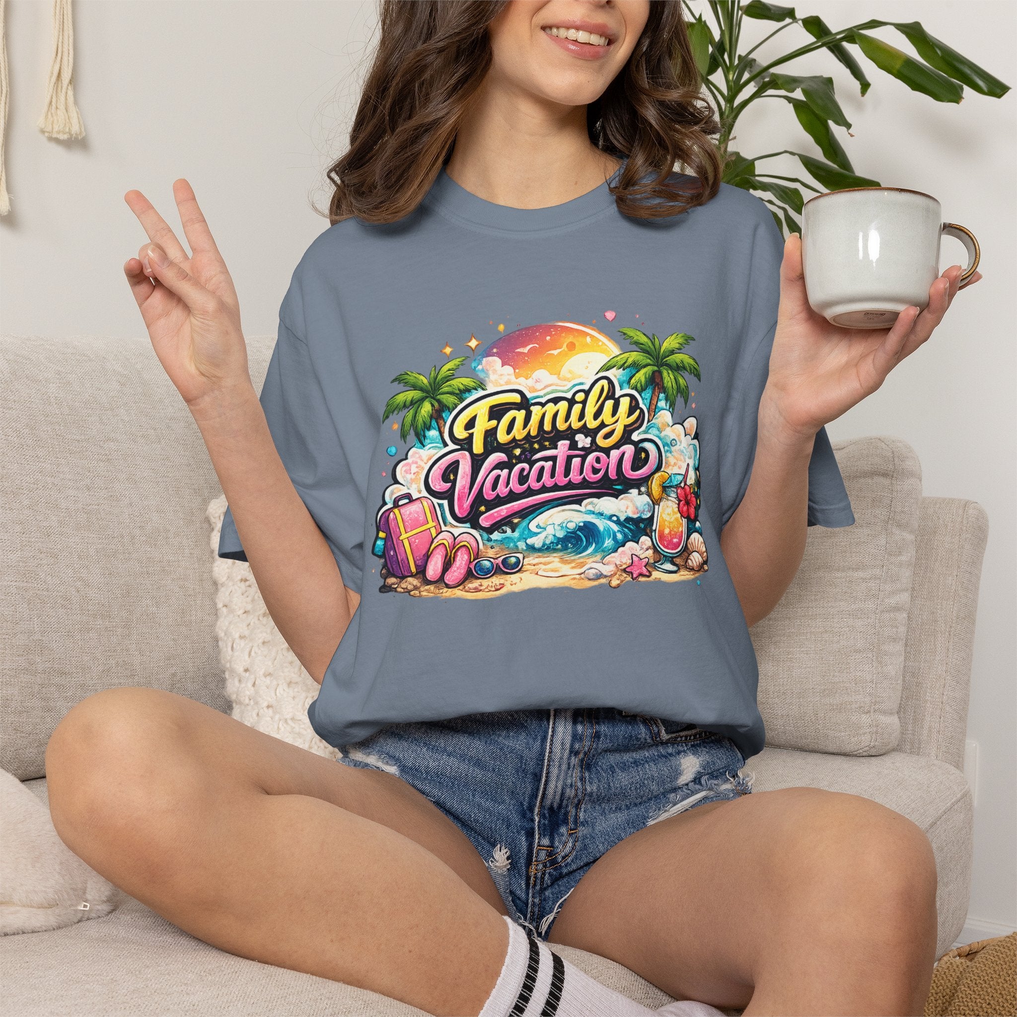 Family Vacation T-Shirt — Tropical Beach Graphic Tee