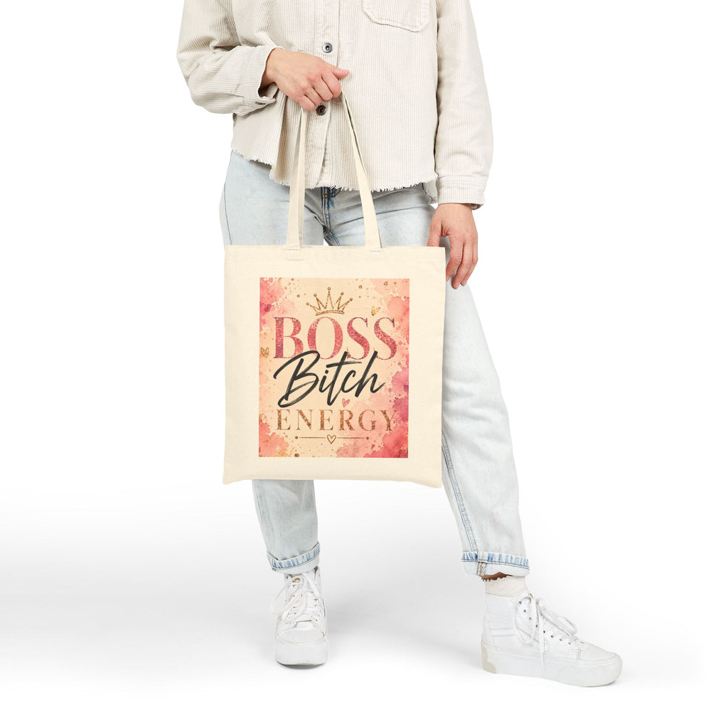 Boss Bitch Energy Tote Bag — Empowering Women's Canvas Shopper