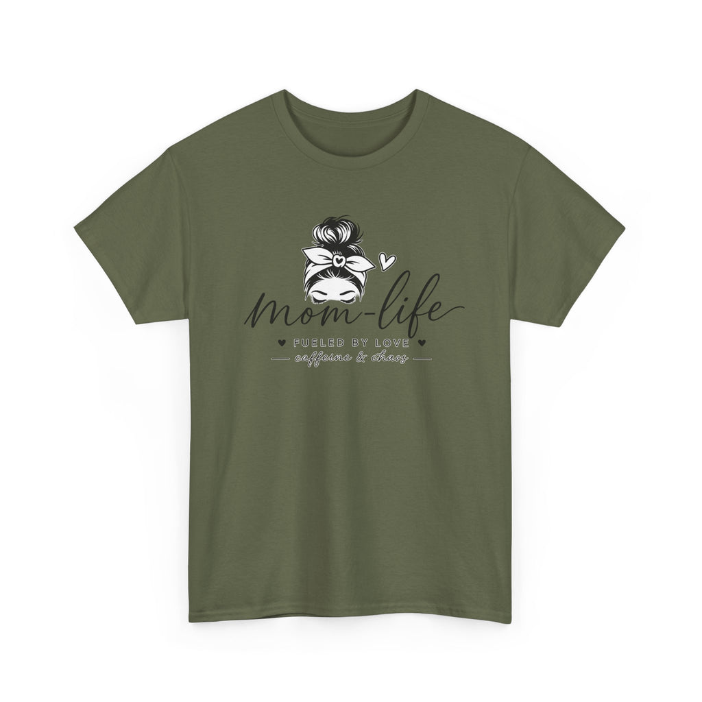 Mom Life T-Shirt — “Mom Life: Fueled by Love, Caffeine & Chaos” Graphic Tee