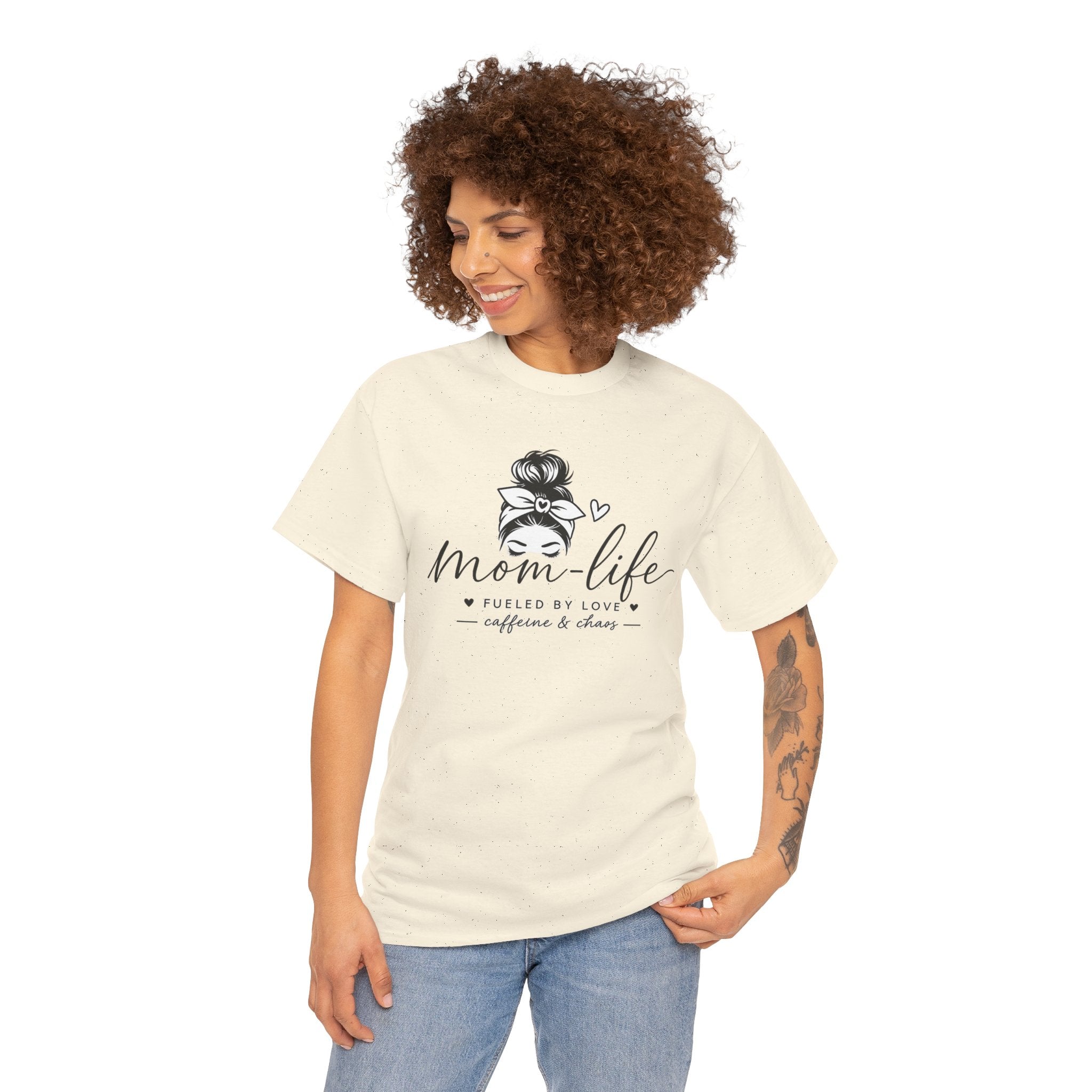 Mom Life T-Shirt — “Mom Life: Fueled by Love, Caffeine & Chaos” Graphic Tee