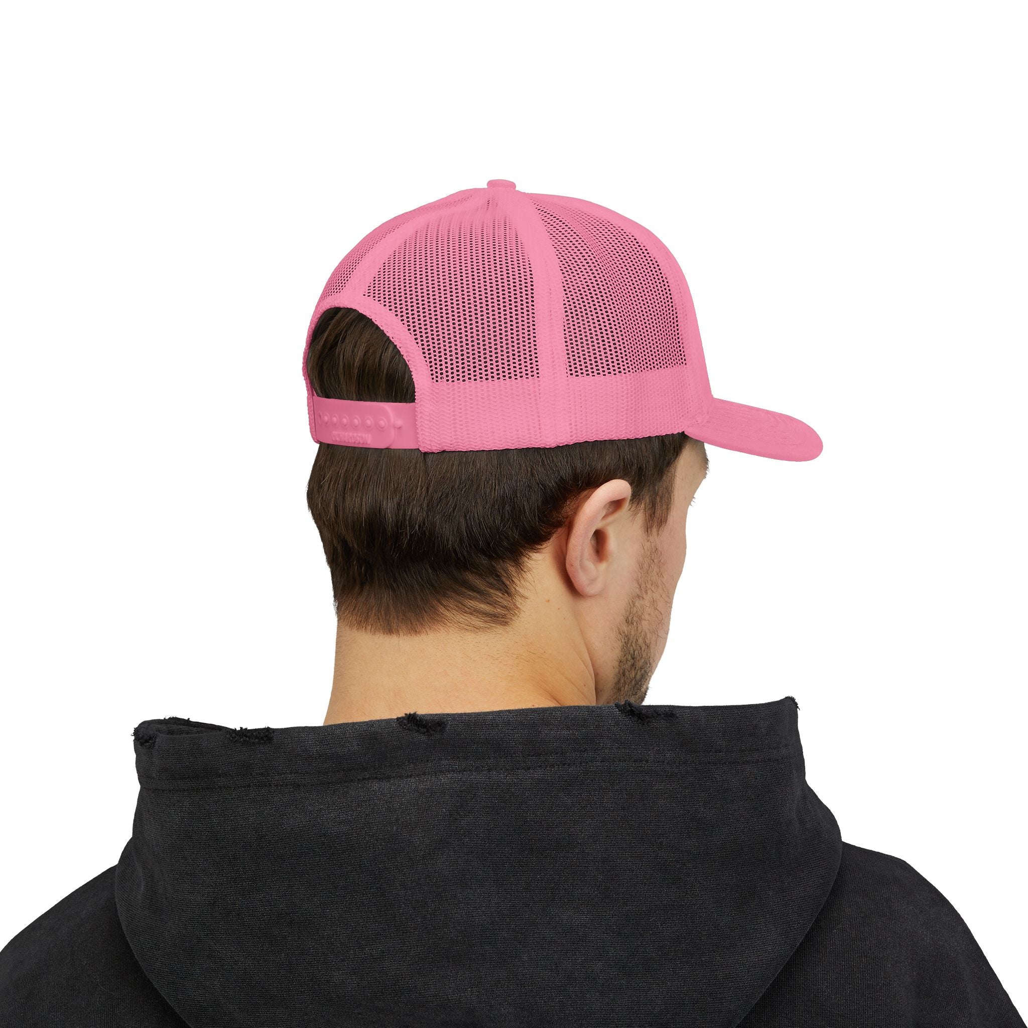 Girl Boss Trucker Cap — Sparkly Pink Script Snapback Hat
