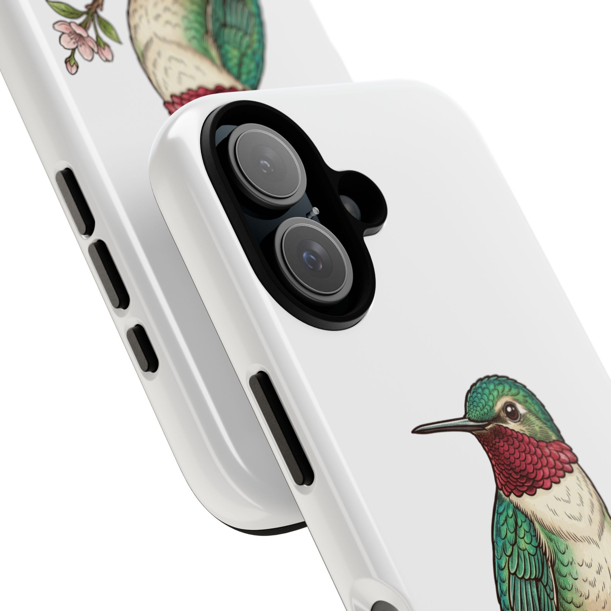 Hummingbird 'Free Spirit' Tough Phone Case — Protective Floral Bird Design