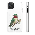 Hummingbird 'Free Spirit' Tough Phone Case — Protective Floral Bird Design