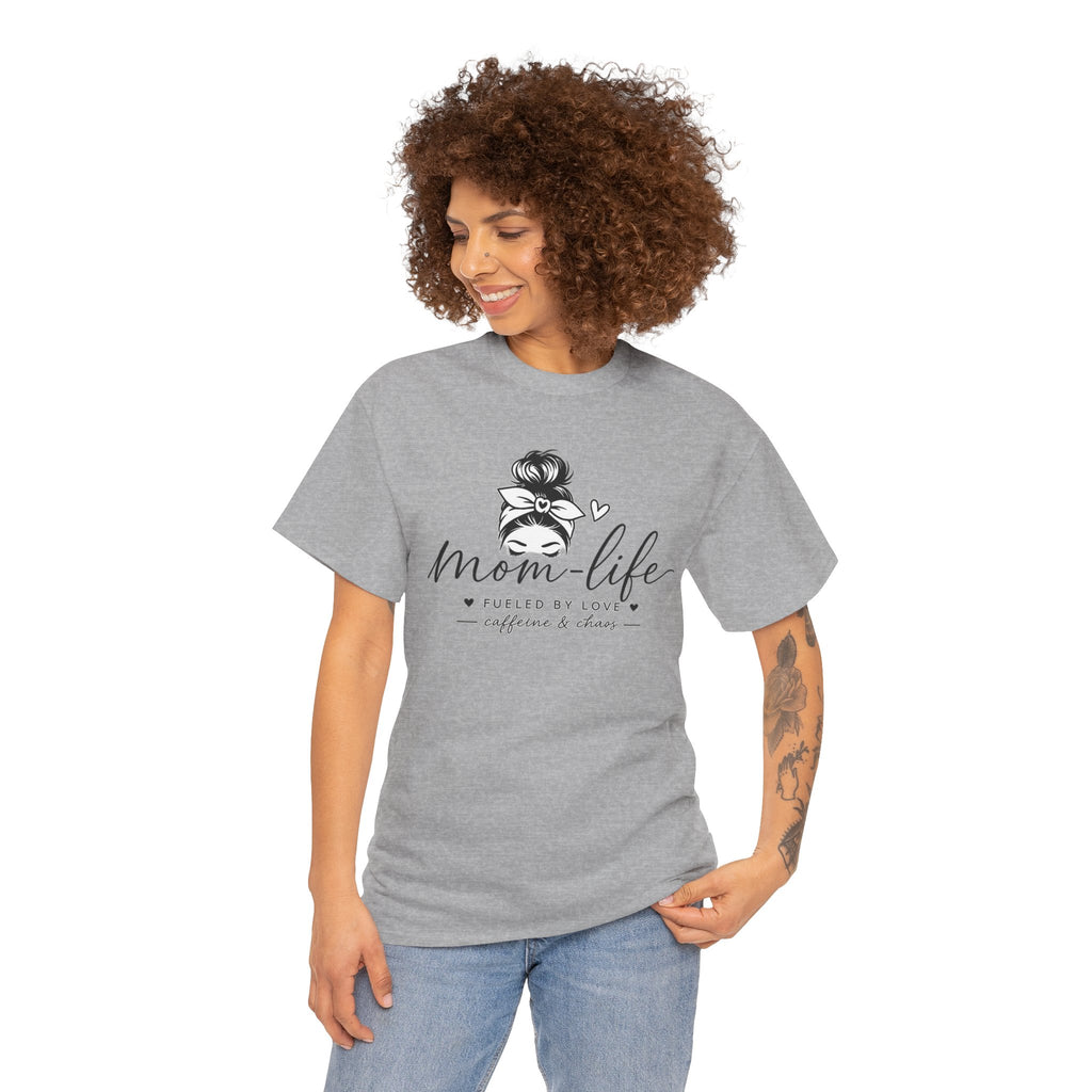 Mom Life T-Shirt — “Mom Life: Fueled by Love, Caffeine & Chaos” Graphic Tee