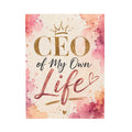 Plush Blanket (Velveteen)— "CEO of My Own Life" Inspirational Throw