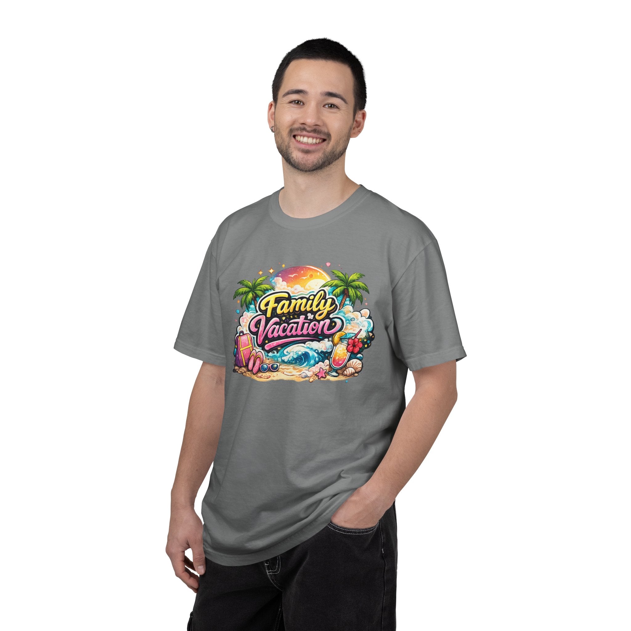 Family Vacation T-Shirt — Tropical Beach Graphic Tee